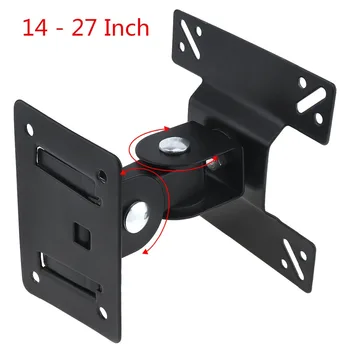 

15KG Adjustable TV Wall Mount Bracket Flat Panel TV Frame Support 180 Degree Rotation for 14 - 27 Inch LCD LED Monitor Flat Pan