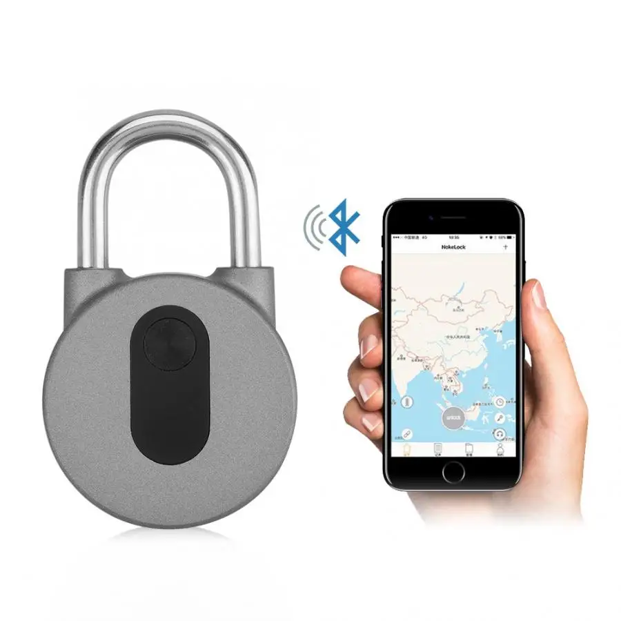 

Keyless Anti-theft Smart Lock Wireless Padlock Mobile Phone Bluetooth APP Control Aluminum alloy Keyed Padlock Induction