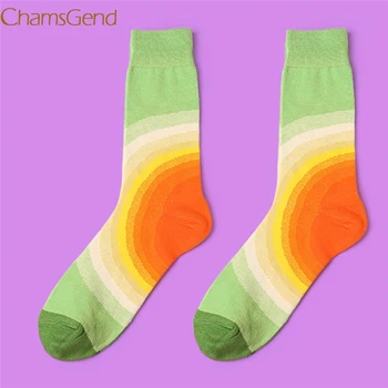 

2019 A # 1 Pair Long Socks Mens Personality Graffiti Cotton Print Casual Breathable Long Socks A2#
