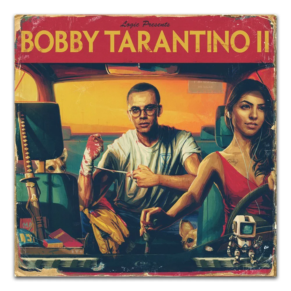 

TX093 2018 Logic Bobby Tarantino 2 Rap Hip Hop Music Album Cover 24x24" A3 A4 Poster Art Silk Canvas Home Room Wall Print Decor
