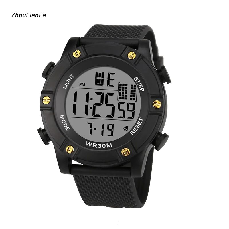 

Men Sport Digital Watch Auto Date Week Display Buckle Luminous Multi Function Smart Waterproof Top Brand High Quality 2019 New