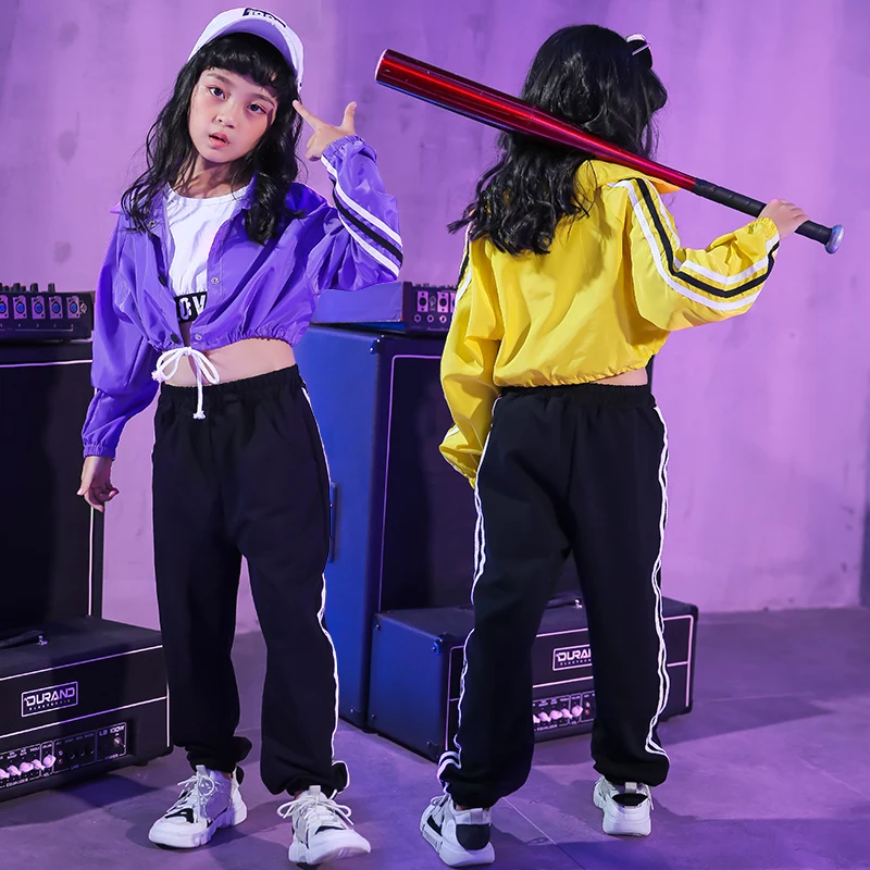 Toddler Spring clothes For Girls Short Top Loose pants Jazz Hip hop Dance kids costumes girls boutique sets (19)