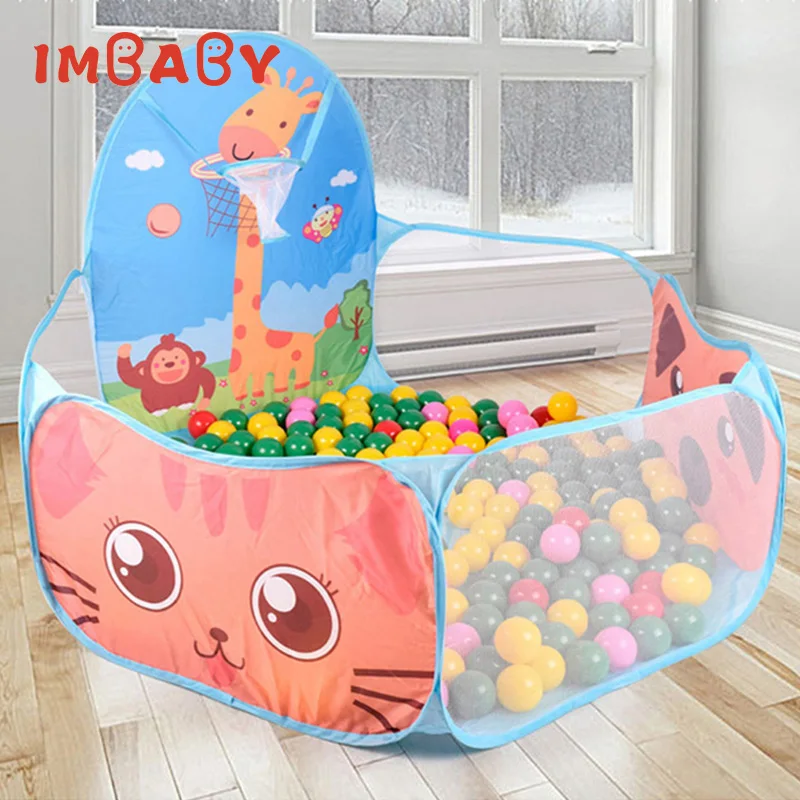 Портативный детский манеж IMBABY бассейн с шариками Игровая палатка складной