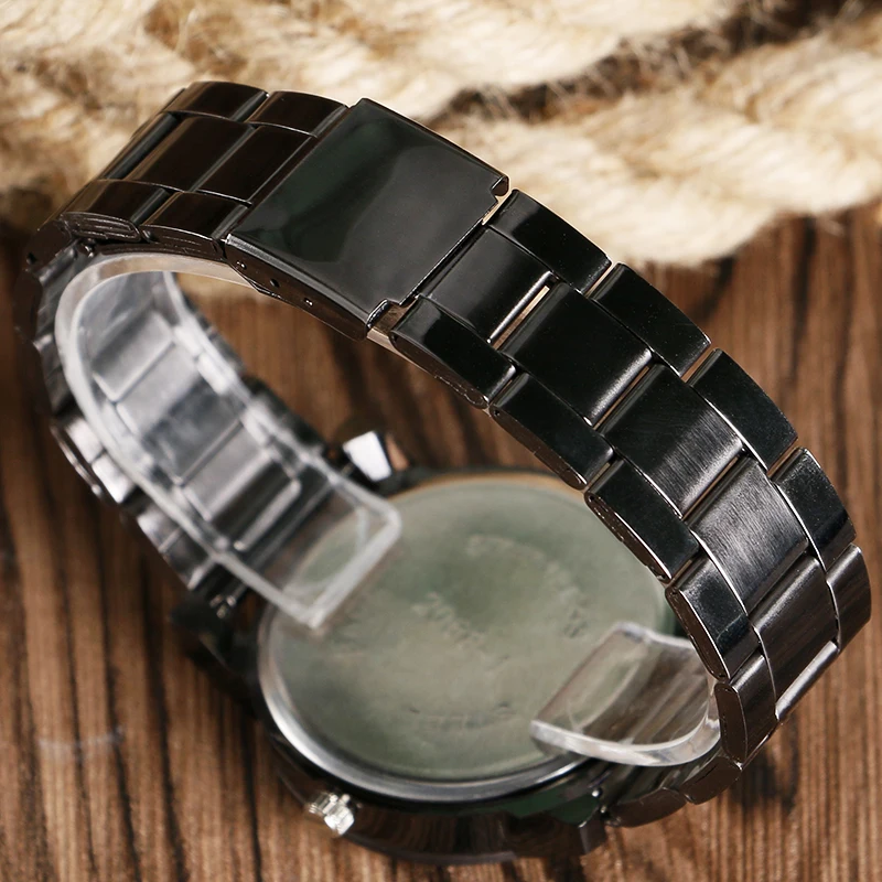 Модные черные стальные металлические наручные часы с рисунком Эйфелевой башни с циферблатом кварцевые наручные часы браслет мужские подарки для мальчиков Q1261