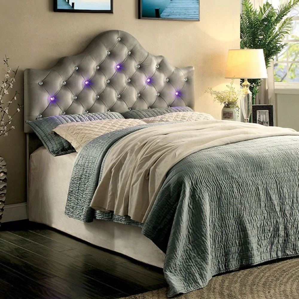 Aldebaran  Contemporary Twin Size Headboard, Gray
