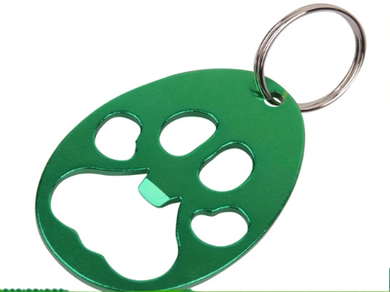 

1000pcs/lot Fast shipping Wholesale Metal pawprint beer bottle opener cheap bulk bottle opener keychain