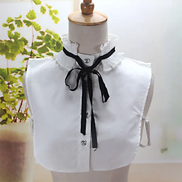 

Newly Shirt Fake Collar Detachable Vintage Lady Shirts False Collars High Neck Blouse Top Sweaters Women Clothes Accessories