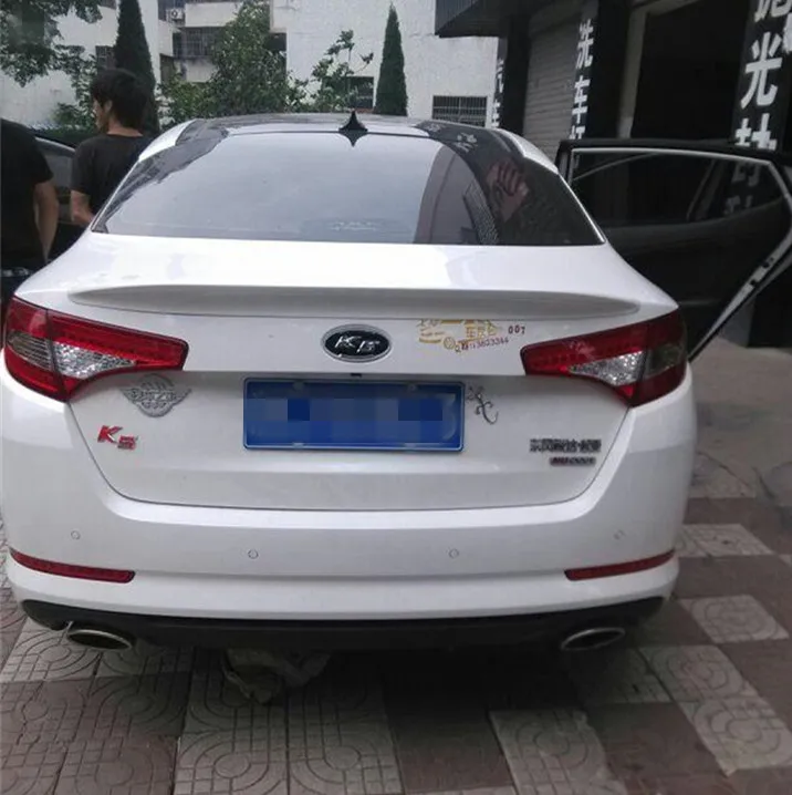 Для спойлер Optima 2011-2013 Kia Optima K5 спойлер DKWDK ABS пластик Материал заднего крыла Цвет задний спойлер