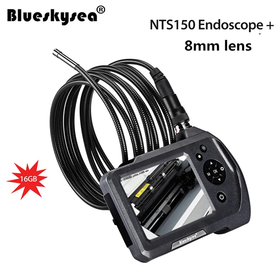 NTS150 1M Probe Dia 3.9mm Lens 3.5/" LCD Waterproof Industrial Endoscope Camera