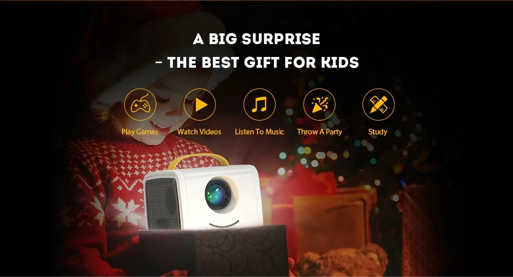 Excelvan Q2 MINI Projector 700 Lumens Children Education Children's gift Parent-child Portable Projector Mini LED TV Home Beamer (3)