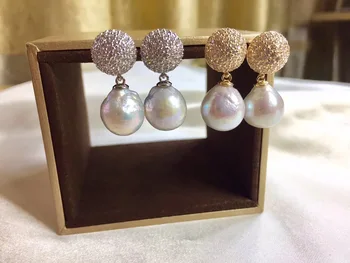 

11-12mm Baroque Pearl Earrings 100% Natural Freshwater Pearl Kiwa Pearl Earrings Pearl Earrings Jewelry 1Pair