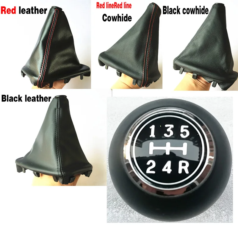 

for Kia Cerato shift knob shift handball Gear shifter M/T shift lever dust cover gear cover leather OEM 437112F100
