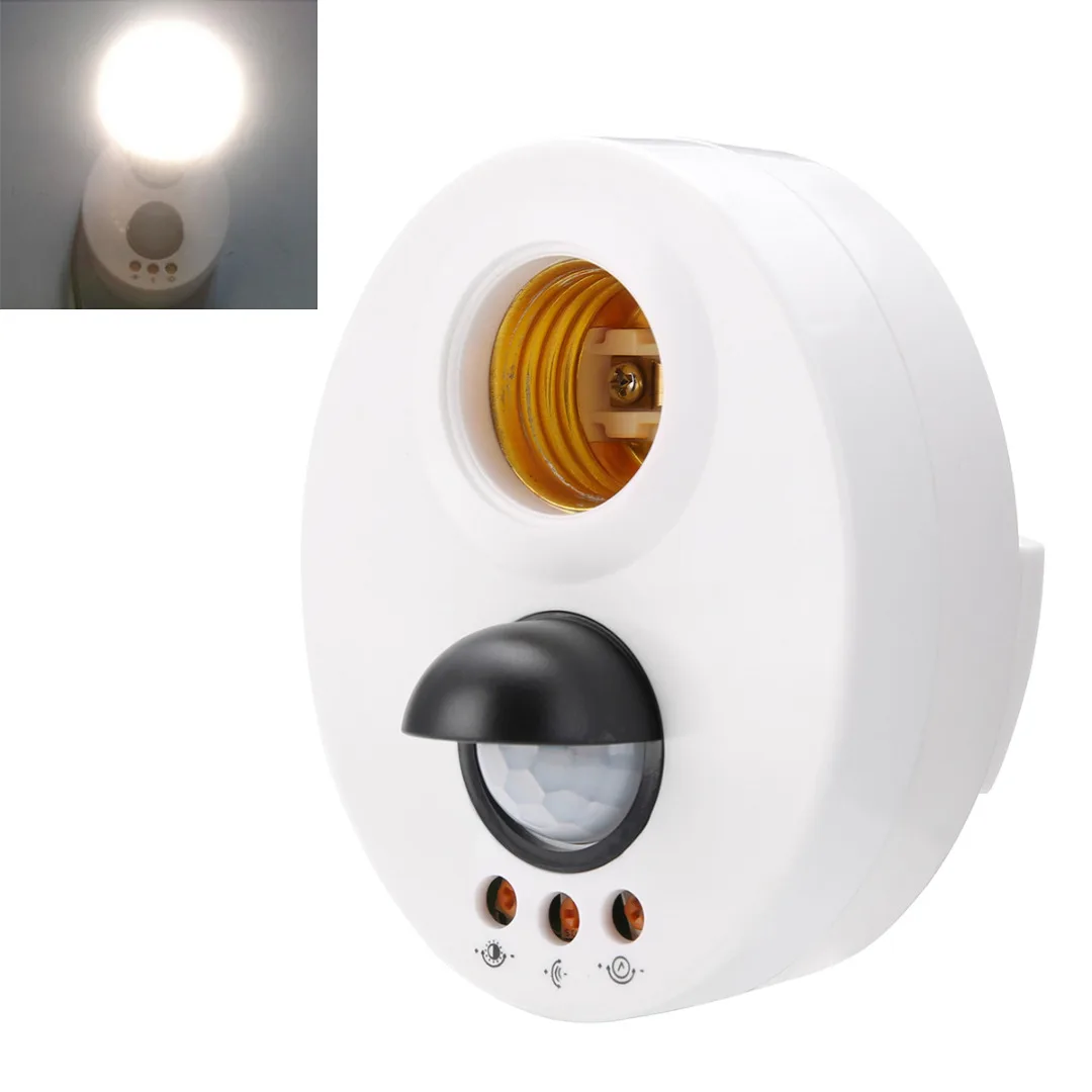 E27 Infrared Motion Sensor Holder Switches Adjustable Delay LED Light Lamp Holder Switch For Lighting Tools