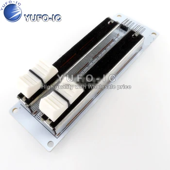 

Double linear potentiometer for analog sensor electronic building module of double row sliding potentiometer