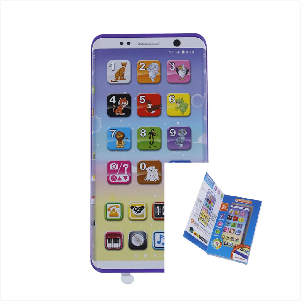 

Kids Smart Phone Toys Educational Multifunctional Smart Phone Toy With USB Port Touch Screen Educational Toys For Children