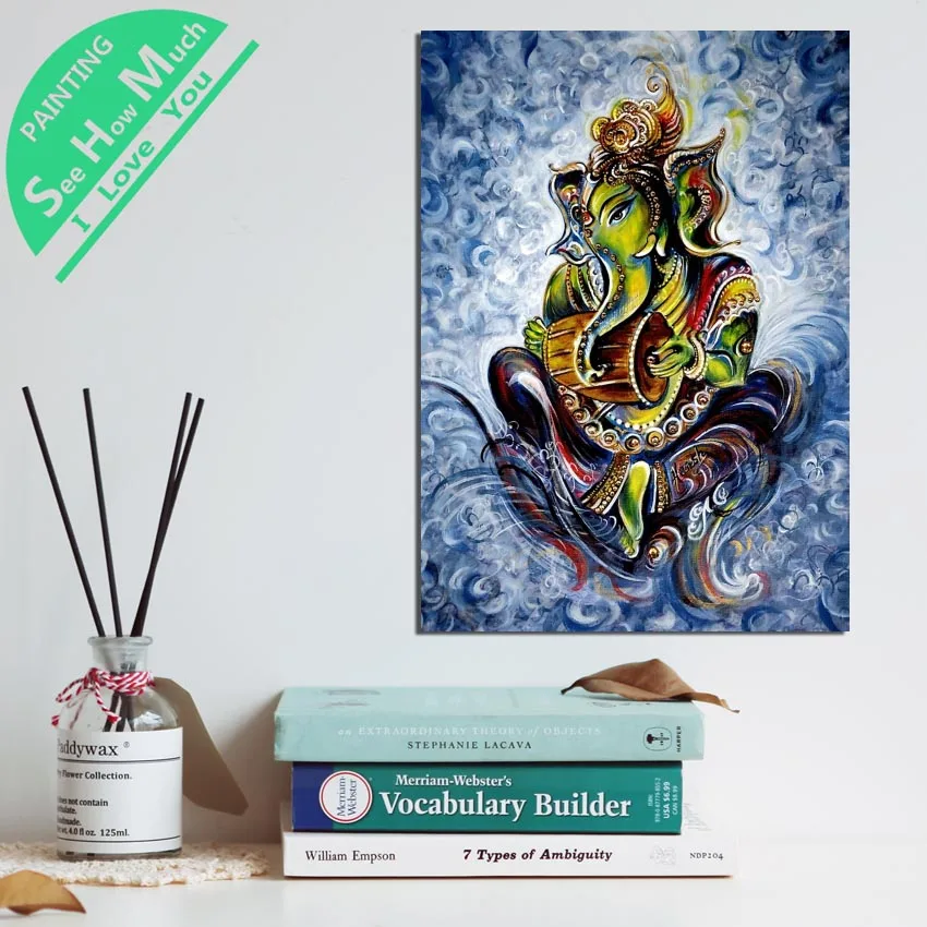 дешево! 1 Шт. Абстракция Ганеш Масляной Краской HD Печатные Холст Wall Art Плакаты и Принты Плакат