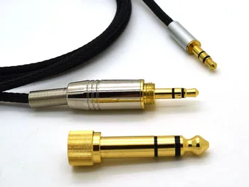 

Silver OFC Replacement Audio Cable for Skullcandy Crusher AVIATOR 2.0 Headphones Hifi Cable Cords Line Wire With 6.35mm Adapter