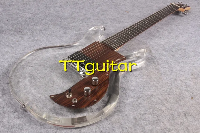 Cheap 6 Strings  Hot sale factory New style acrylic body electric guitar free shipping