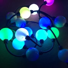 40 шт. 50 мм WS2811 полноцветный молочно мяч; DC12V вход; 1,44 Вт; двухсторонняя с 3 шт. 5050 светодиодов с каждой стороны