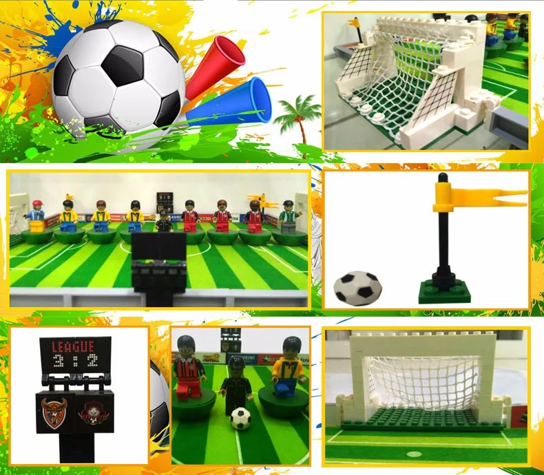 A Model Compatible with Lego A25590 251pcs Football Series Models Building Kits Blocks Toys Hobby Hobbies For Boys Girls A Model Compatible with Lego A25590 251pcs Football Series Models Building Kits Blocks Toys Hobby Hobbies For Boys Girls