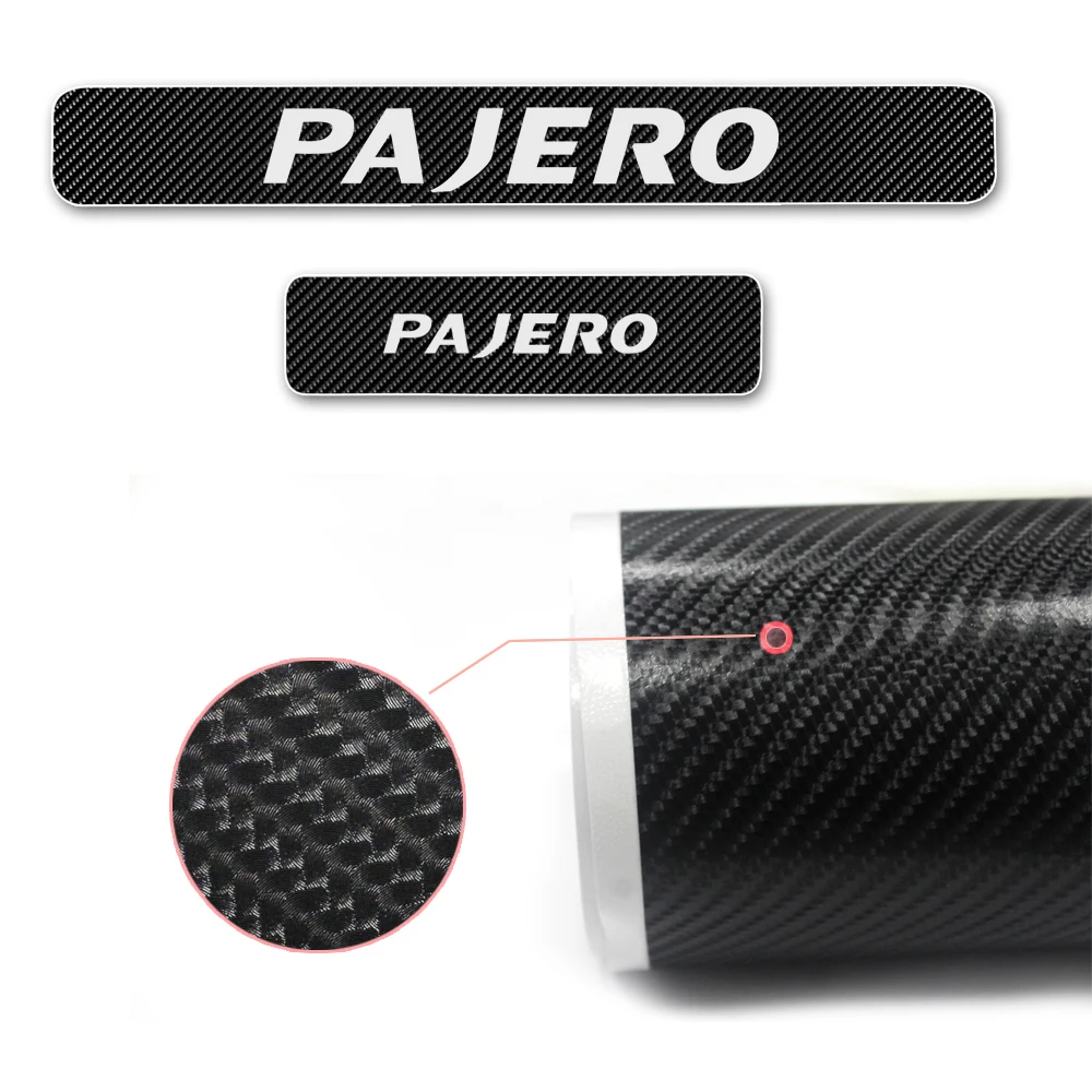 Добро пожаловать педаль для Mitsubishi PAJERO автомобиля Стайлинг автомобиля порога Накладка протектор 4D углеродного волокна виниловая наклейка