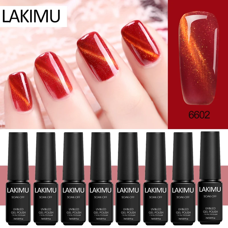 

Lakimu Gel Polish Nail 3D Flame Cat Eyes Nail Art Soak Off Uv Led 7ml Nail Enamel UV Nail Gel Polish Lacquer Gel Varnish