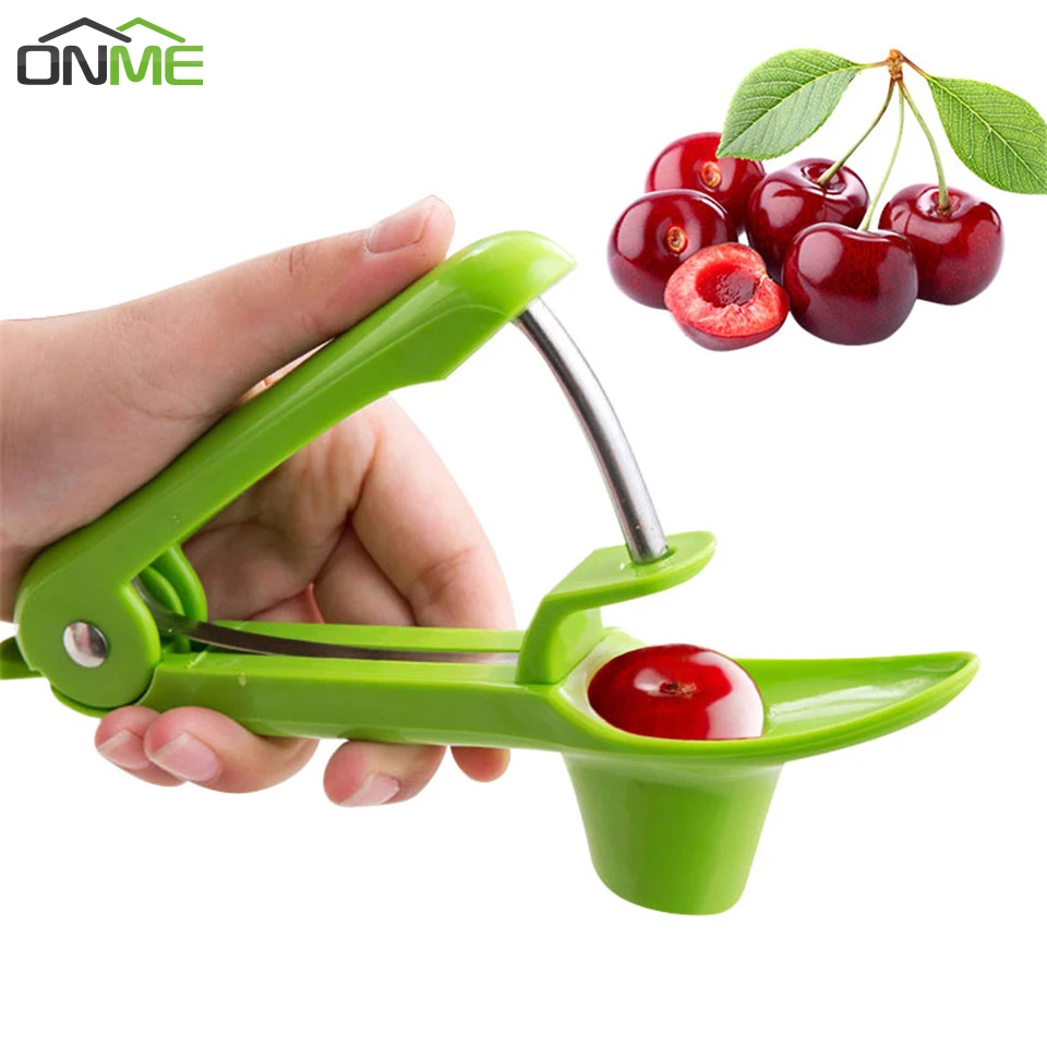 

Onme Cherry Olive Pitter Corer Stone Seed Removal Squeeze Grip Go Nuclear Device Fruit Core Remover Fruit Vegetable Kitchen Tool