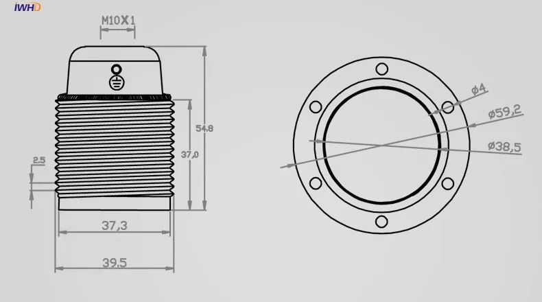 IWHD E14 Soquete фитинг E27 розетка светильник держатель лампы Portalamparas Винтаж Ретро Douille E27 держатель лампы базы UL CE Homekit