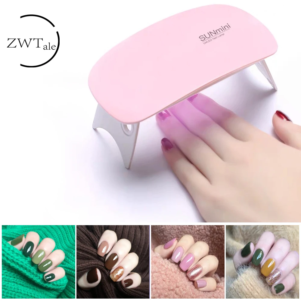 

ZWTale 6W Nail Dryer Machine UV LED Lamp Portable Micro USB Cable Home Use Nail UV Gel Varnish Dryer Nail Art Tools