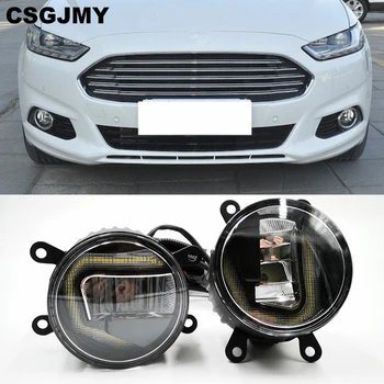 

3-IN-1 Functions Auto LED DRL Daytime Running Light Car Projector Fog Lamp with yellow signal For Ford Fusion Mondeo 2013-2016