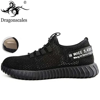 

Men's Breathable Safety Shoes Lightweight Summer Anti-smashing Piercing Work Sandals Single Mesh Indestructible Sneakers 35-46