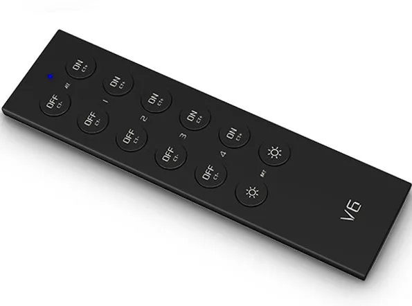 

V6;RF 2.4Ghz,4-zone Remote Control;for Color Temperature Controller;can work with R4-5A and R4-CC CC Zone Receiving controller
