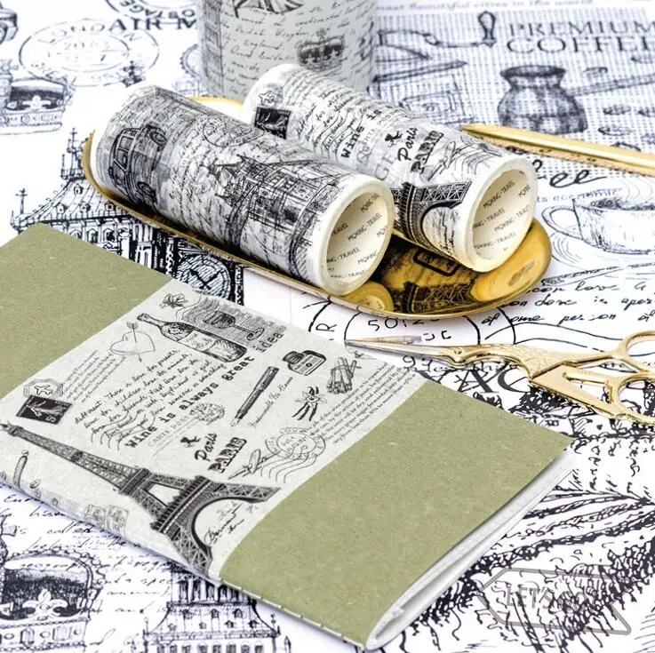 

The Memory Of European Washi Tape Adhesive Tape DIY Scrapbooking Sticker Label Masking Tape