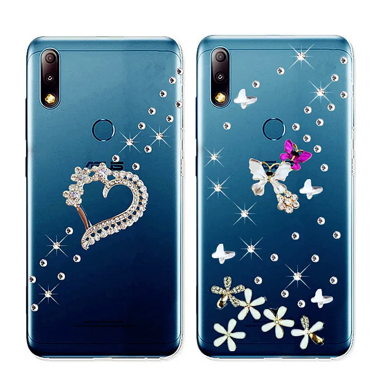 Модный чехол со стразами для Asus Zenfone Max Plus M2 ZB634KL шикарный телефона Shot |