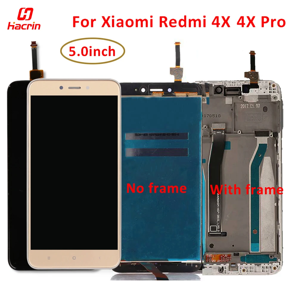 Продажа ЖК дисплей для Xiaomi Redmi 4X ЖК экран + сенсорный экран с рамкой Замена для Redmi 4X4 X Pro ЖК экран