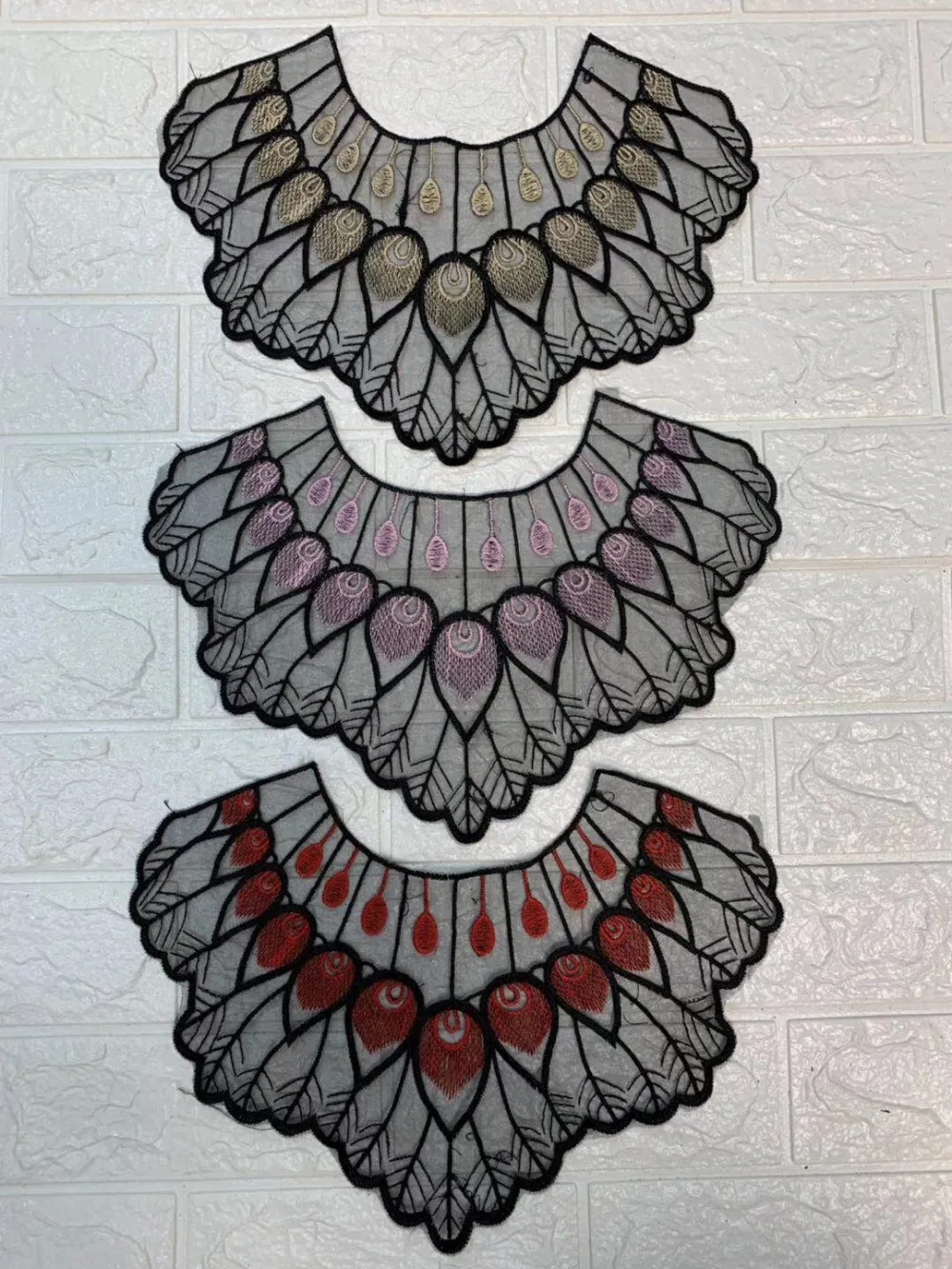 Polyester embroidery net base collar applique decoration HF190409D | Дом и сад
