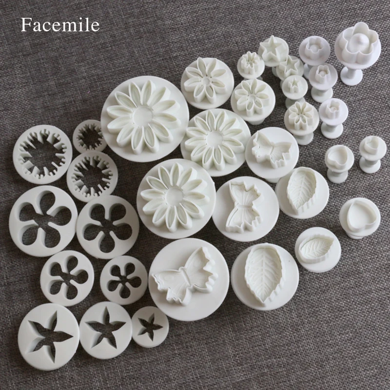 

Facemile 1Set Sugarcraft Gift Decorating Fondant Icing Plunger Cutters Tools NEW 03105