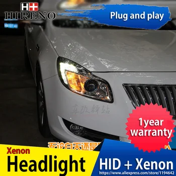 

Hireno Headlamp for 2009-2013 Buick Regal Opel Insignia Headlight Headlight Assembly LED DRL Angel Lens Double Beam HID Xenon