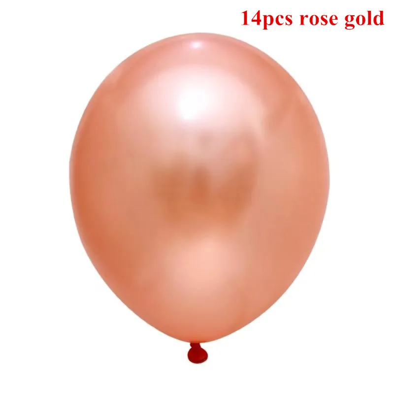 14 шт./лот 12 дюймов латексные шары воздушные шары с днем рождения декоративные гелиевые шарики Свадебные праздничные Бальные вечерние принадлежности - Цвет: rose gold