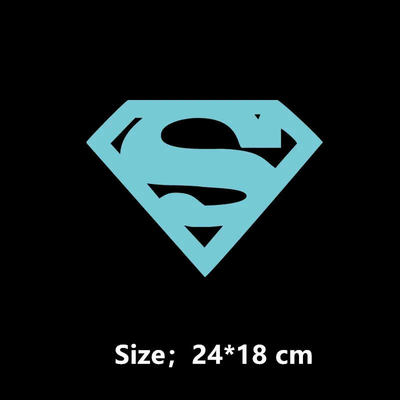 Светящийся значок Супермена патч для одежды 24*18 см Железный на патч ручной работы футболки Платья наклейка с термопереносом
