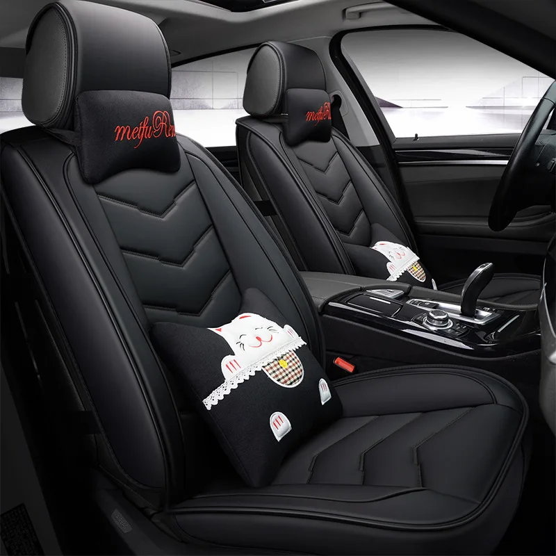 Fashion Leather Car Back and Front Seat Pad /warm Short Plush Auto Rear Cushion Mat Winter Velvet Car Seat Cover,Fit Most Cars