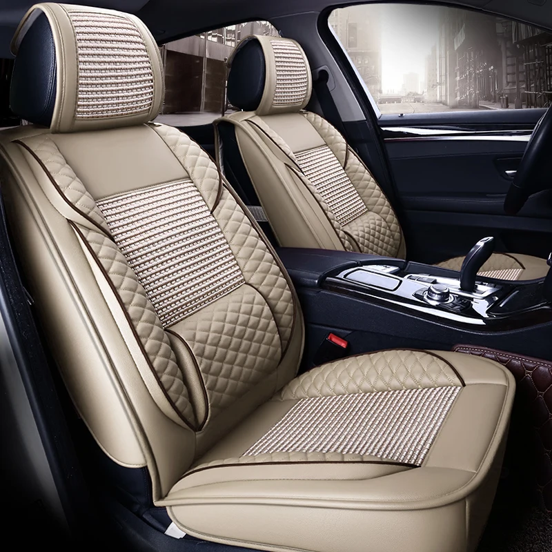 Cool Summer Leather Seat Covers for Jaguar XE XF XJ XJL F type pace XK