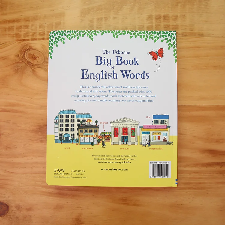 New The Usborne Big Book Of English Words Learning Famous