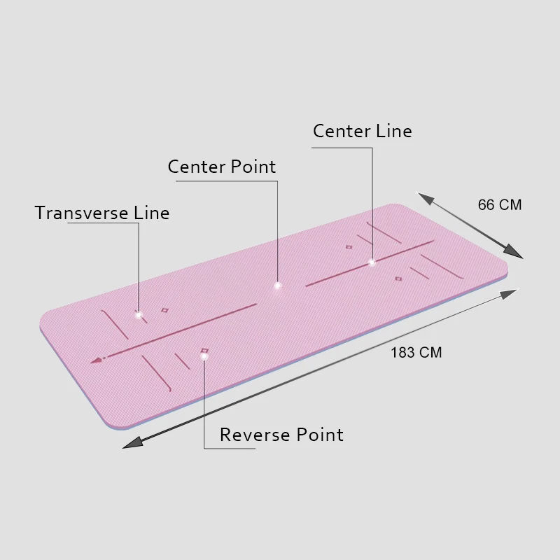 183*68 см* 8 мм TPE коврик для йоги с позиционной линией Нескользящие Коврики для фитнеса домашний тренажерный зал для похудения Пилатес спортивные коврики подходят для мужчин и женщин