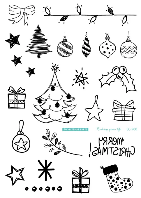 Rocooart LC 21x15 см Santas, водостойкая временная татуировка, наклейка, Рождественский Снеговик колокольчики, дерево, поддельные татуировки для детей, женщин, мужчин - Цвет: LC-900