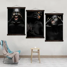 дешево! Черная зудящая Девушка Wall Art Одиночные Отпечатки На Холсте Живопись Рамка Прокрутки Живопись Лучший!