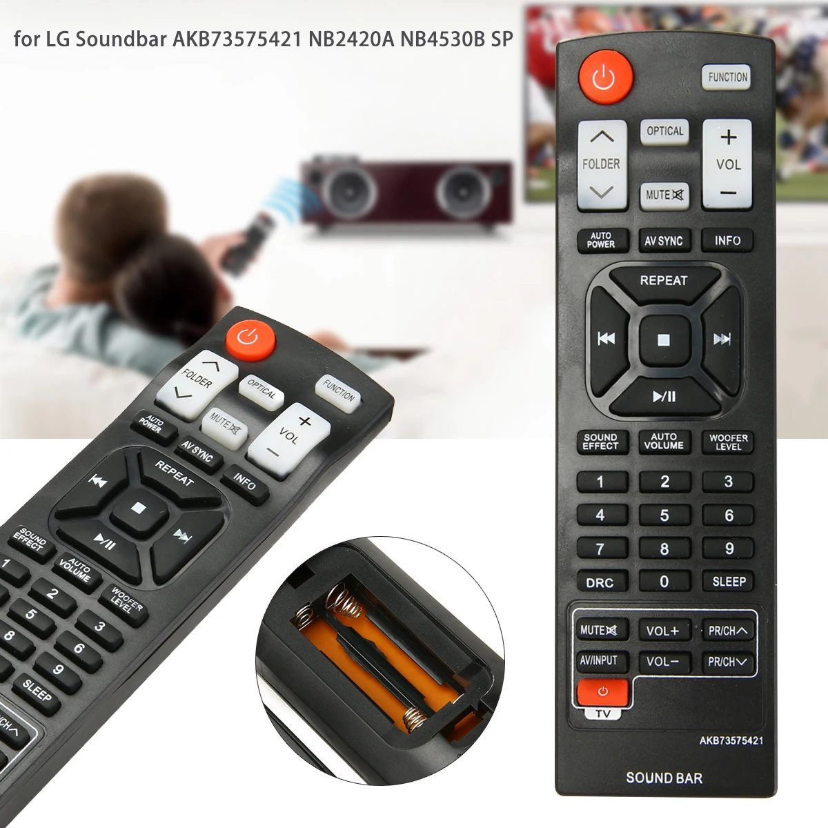 

For LG Soundbar 1pc Replacement Remote Control AKB73575421 Model Remote Controller Supports NB2420A NB4530B Mayitr