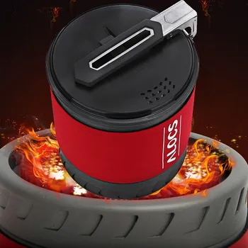 

DSGS Alocs CW-S10 Stainless steel 1.4L Outdoor Camping Cookware Fast-Heating pot Folding Handle 1-2 person outdoor tableware