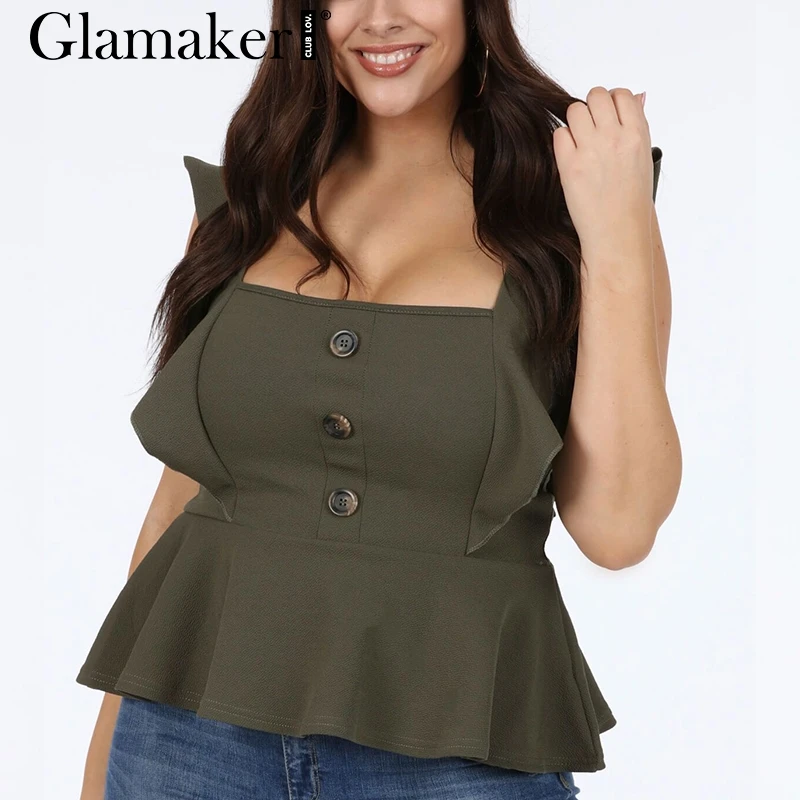 Glamaker сексуальные черные летние пляжные Топы на бретельках для женщин зеленый Модный клубный кроп-Топ женский большой размер открытая спина Повседневная рубашка Топ Новинка