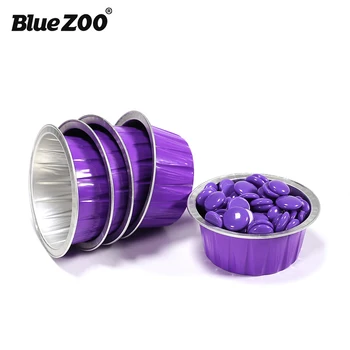 

3pcs/set blue Zoo wax beans aluminium foil bowl Lavender purple color round shape 30g capacity Reusable hair removal bowl BZ125